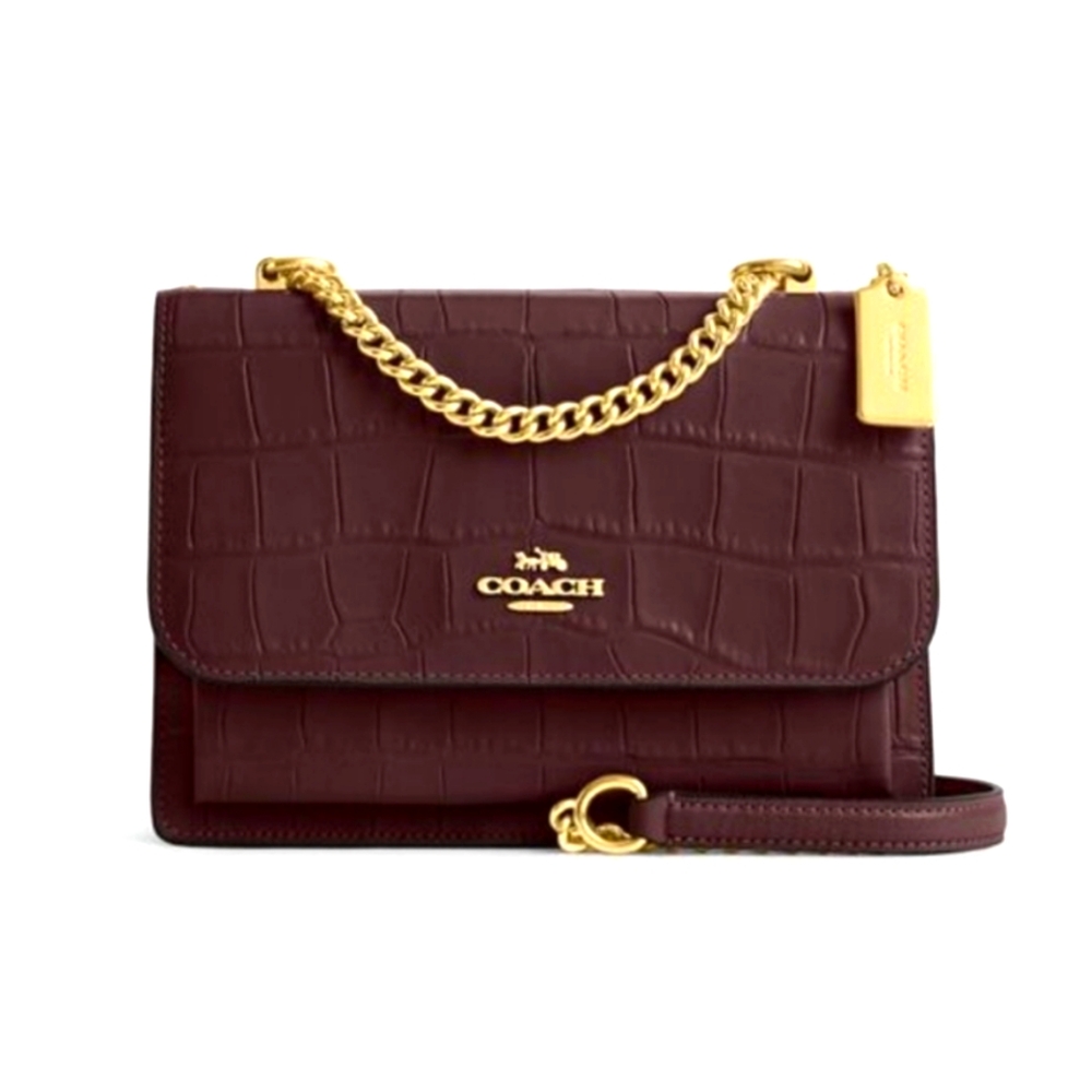 New! Coach Klare Crossbody Bag in Gold/Merlot Style No. CC840